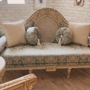 Elegant Carved Wooden Sofa