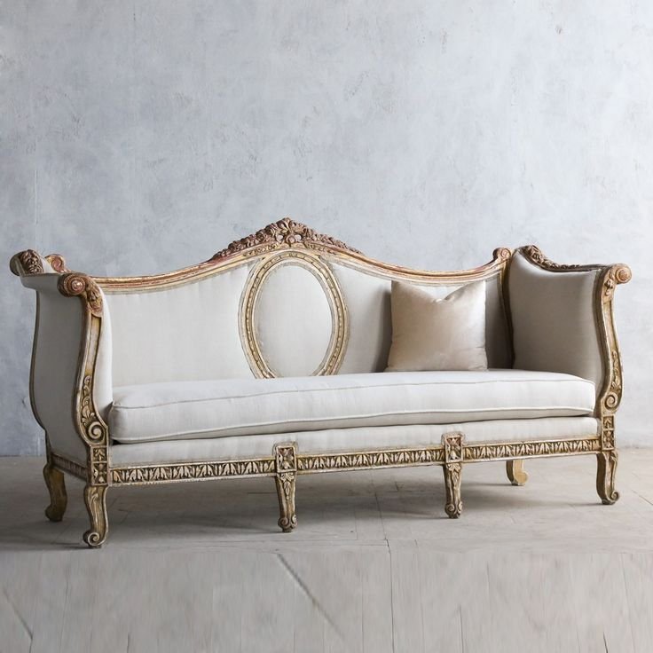 Antique Carved Wooden Sofa
